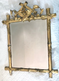 french antique small gilded marriage mirror